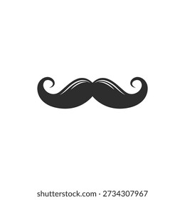 Logo Gentleman mit Schnurrbart Symbol Vektor Design Template