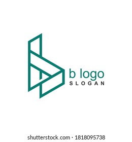 logo geometric design of letter b