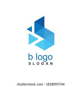 logo geometric design of letter b