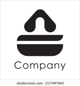 Logo Geometric Home Black Modern Minimalist