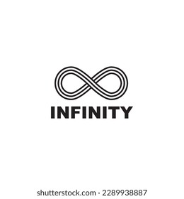 Logo geometric monoline style , logo icon vector template shape design modern illustration for company, mobile,web , corporate business and marketing, unique symbol infinity math