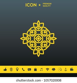 Logo. Geometric oriental arabic pattern. Element for your design