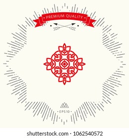Logo. Geometric oriental arabic pattern. Element for your design