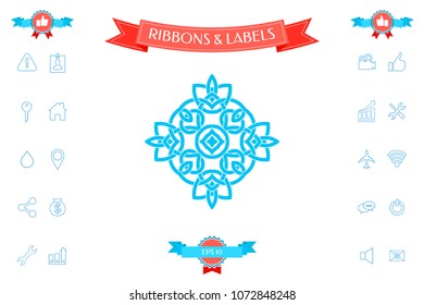 Logo. Geometric oriental arabic pattern. Element for your design