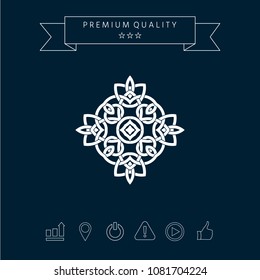 Logo. Geometric oriental arabic pattern. Element for your design