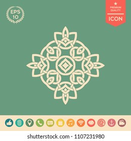 Logo. Geometric oriental arabic pattern. Element for your design
