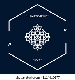 Logo. Geometric oriental arabic pattern. Element for your design