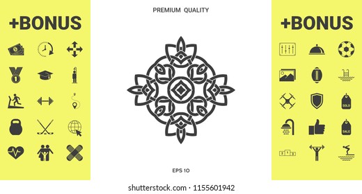 Logo. Geometric oriental arabic pattern. Element for your design
