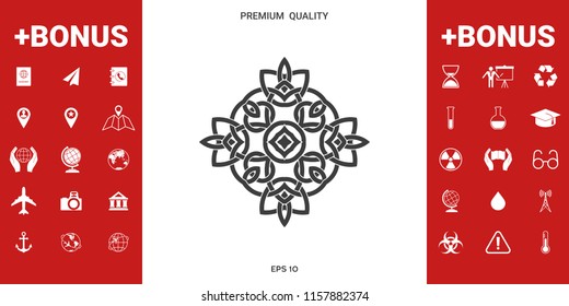 Logo. Geometric oriental arabic pattern. Element for your design