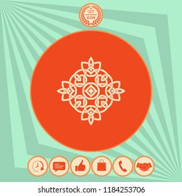 Logo. Geometric oriental arabic pattern. Element for your design