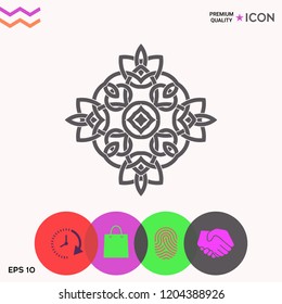 Logo. Geometric oriental arabic pattern. Element for your design