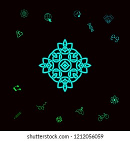 Logo. Geometric oriental arabic pattern. Element for your design