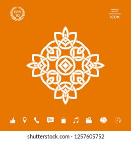 Logo. Geometric oriental arabic pattern. Element for your design