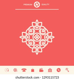 Logo. Geometric oriental arabic pattern. Element for your design