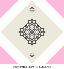 Logo. Geometric oriental arabic pattern. Element for your design