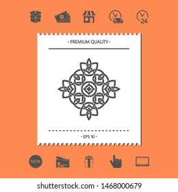 Logo. Geometric oriental arabic pattern. Element for your design