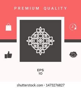 Logo. Geometric oriental arabic pattern. Element for your design