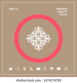 Logo. Geometric oriental arabic pattern. Element for your design