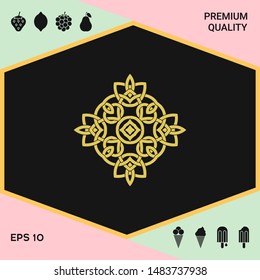 Logo. Geometric oriental arabic pattern. Element for your design