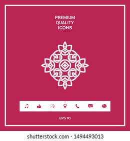 Logo. Geometric oriental arabic pattern. Element for your design