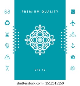 Logo. Geometric oriental arabic pattern. Element for your design