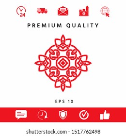 Logo. Geometric oriental arabic pattern. Element for your design