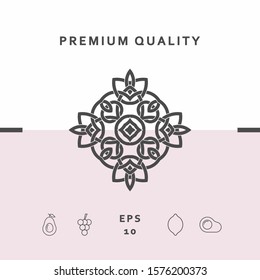 Logo. Geometric oriental arabic pattern. Element for your design