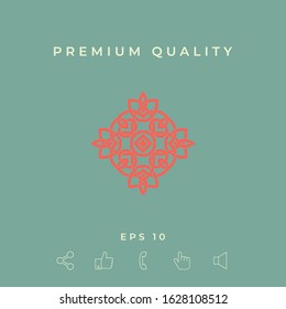 Logo. Geometric oriental arabic pattern. Element for your design