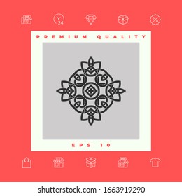 Logo. Geometric oriental arabic pattern. Element for your design