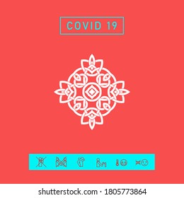 Logo. Geometric oriental arabic pattern. Element for your design
