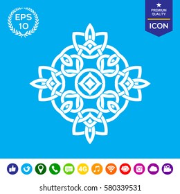 Logo. Geometric oriental arabic pattern. Element for your design
