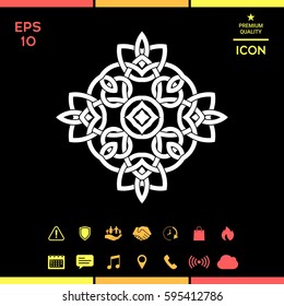 Logo. Geometric oriental arabic pattern. Element for your design