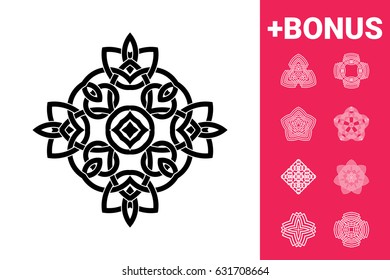 Logo. Geometric oriental arabic pattern. Element for your design