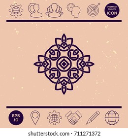 Logo. Geometric oriental arabic pattern. Element for your design