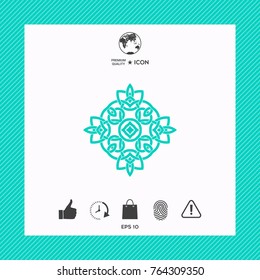 Logo. Geometric oriental arabic pattern. Element for your design