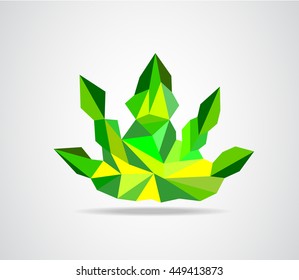 Logo geometric tree vector icon