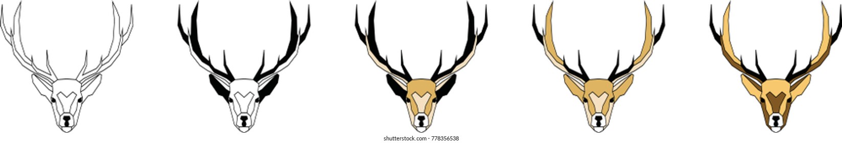 Logo geometrical muzzle of an animal