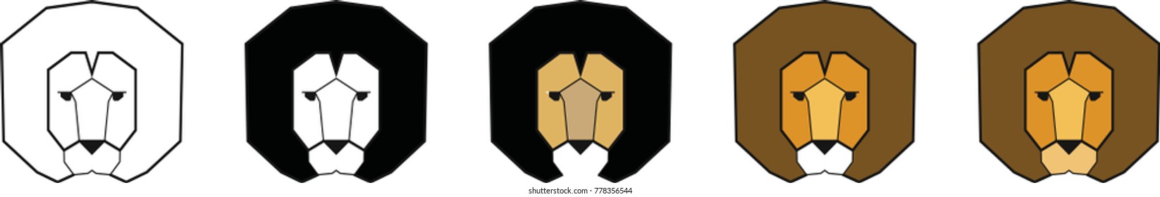 Logo geometrical muzzle of an animal