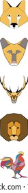 Logo geometrical muzzle of an animal
