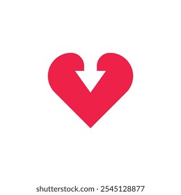 Logo get love unique design with blank background
