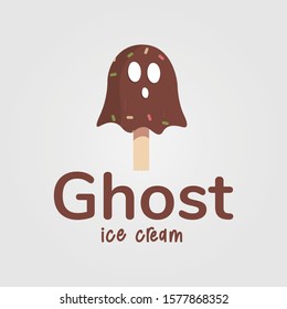 Logo Ghost Ice Cream Template Design