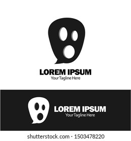 logo ghost, illustration Ghost, ghost face