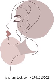 logo, girl face profile symbol