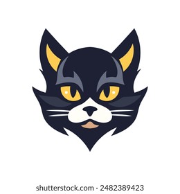 a logo of a glaring gaming cat on a white background