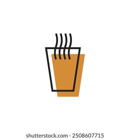 Logo glass drink unique design with blank background