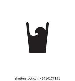 Logo glass and wave with blank background