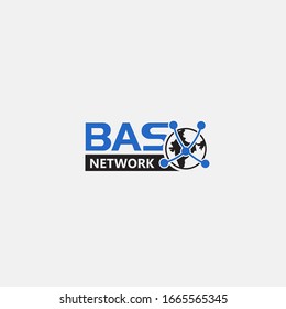 Logo global network worldwide. Networking logo and branding