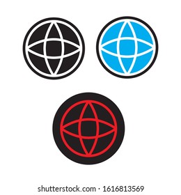 logo globe icon vector illustration