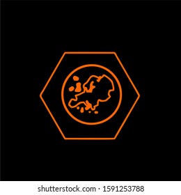logo globe simple design template
