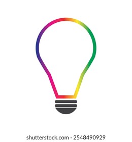Lâmpada de cor brilhante do logotipo